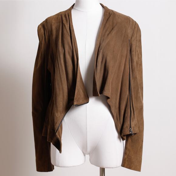 MUUBAA Brown Suede Vintage Long Sleeve Jacket - Picture 1 of 6